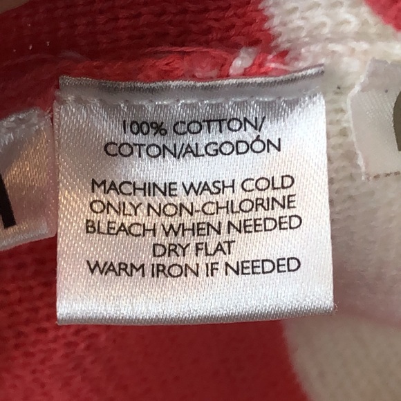 LOFT Womens Striped Shoulder Zip 3/4 Sleeve Sweater Cotton XS XSMALL - Picture 3 of 7